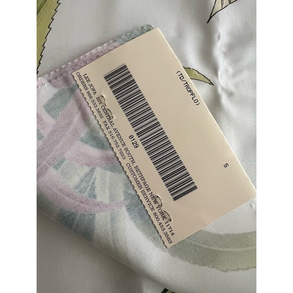 Lee Jofa Fabric Samples 3 Pieces 26 X 36 100% Cotton White Floral Orchids Borneo - Picture 12 of 12